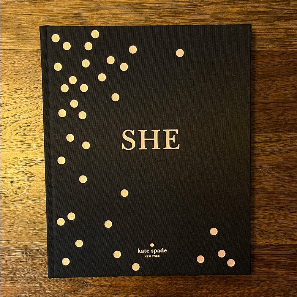 Kate Spade Black and Pink SHE Book with Dots